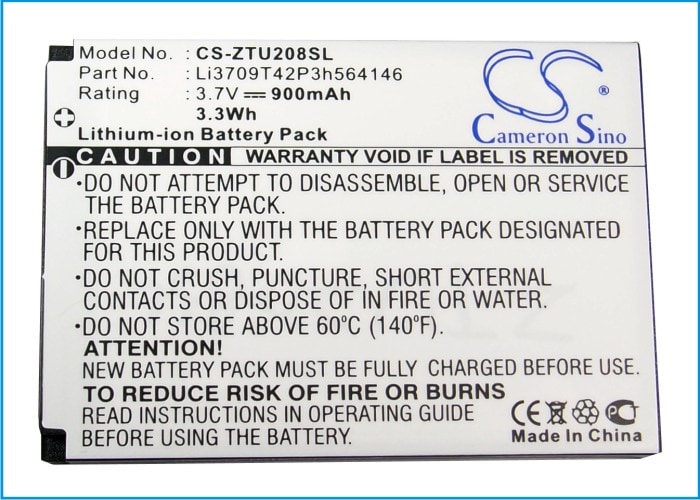 Batteri til mobiltelefon, smarttelefon for ZTE U208, U506, U507 m.fl.