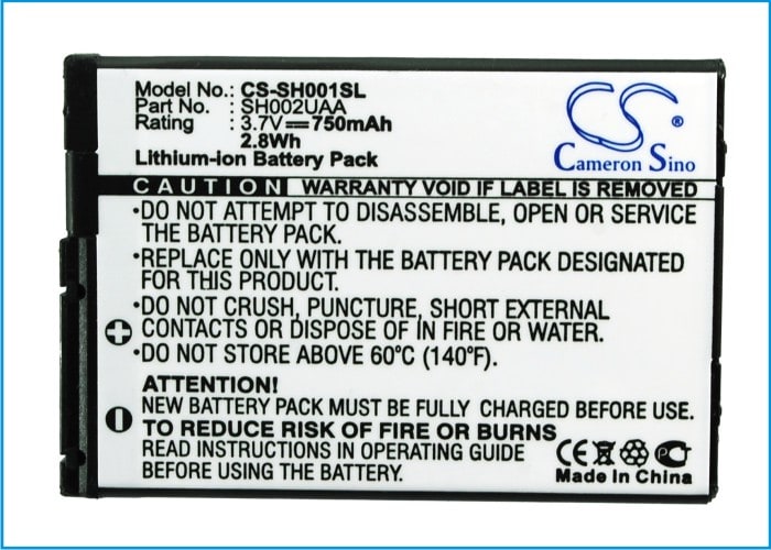 Batteri til mobiltelefon, smarttelefon for Sharp SH001, SH002, SH004 m.fl.