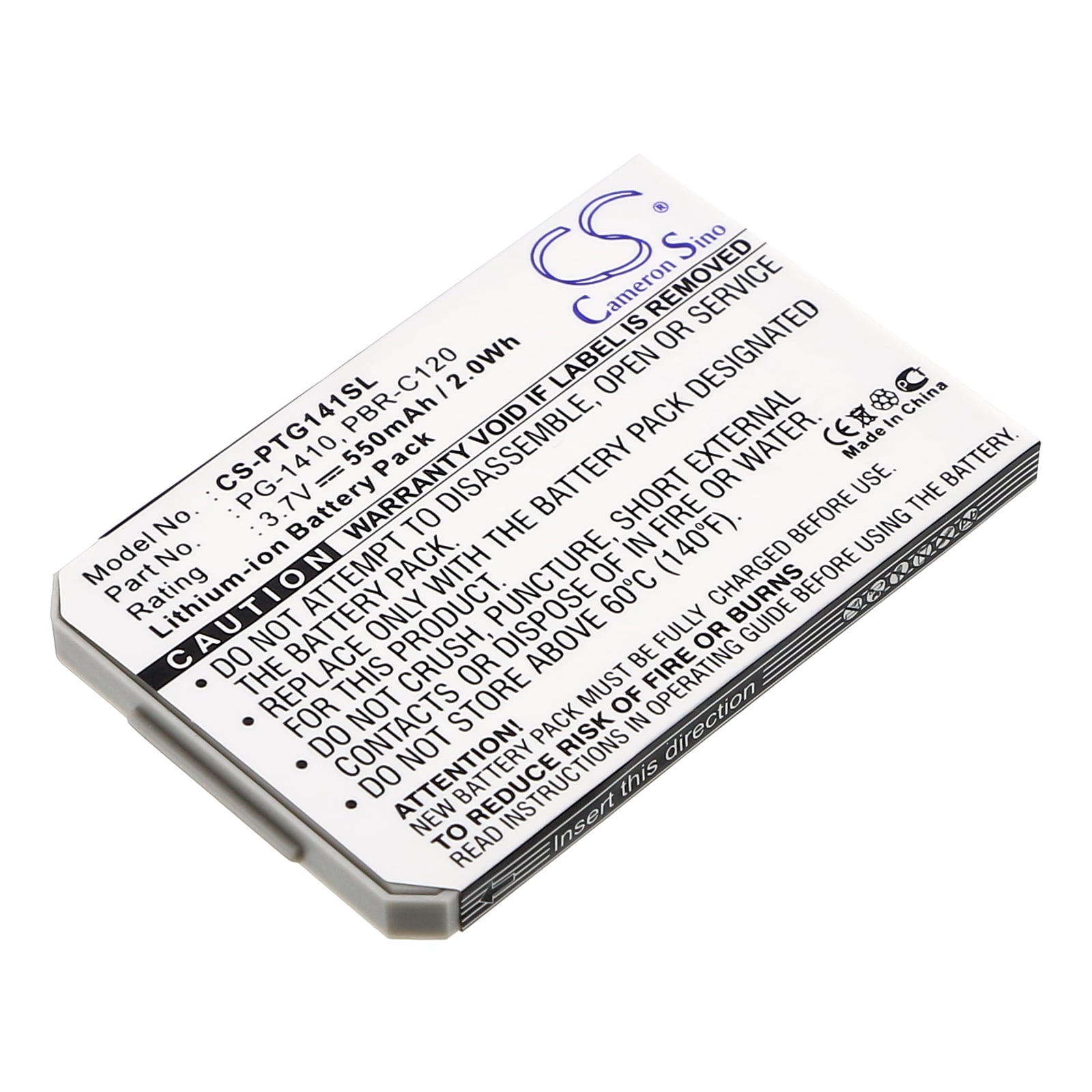 Batteri til mobiltelefon, smarttelefon for Pantech PG-1410, PG-C120, C120
