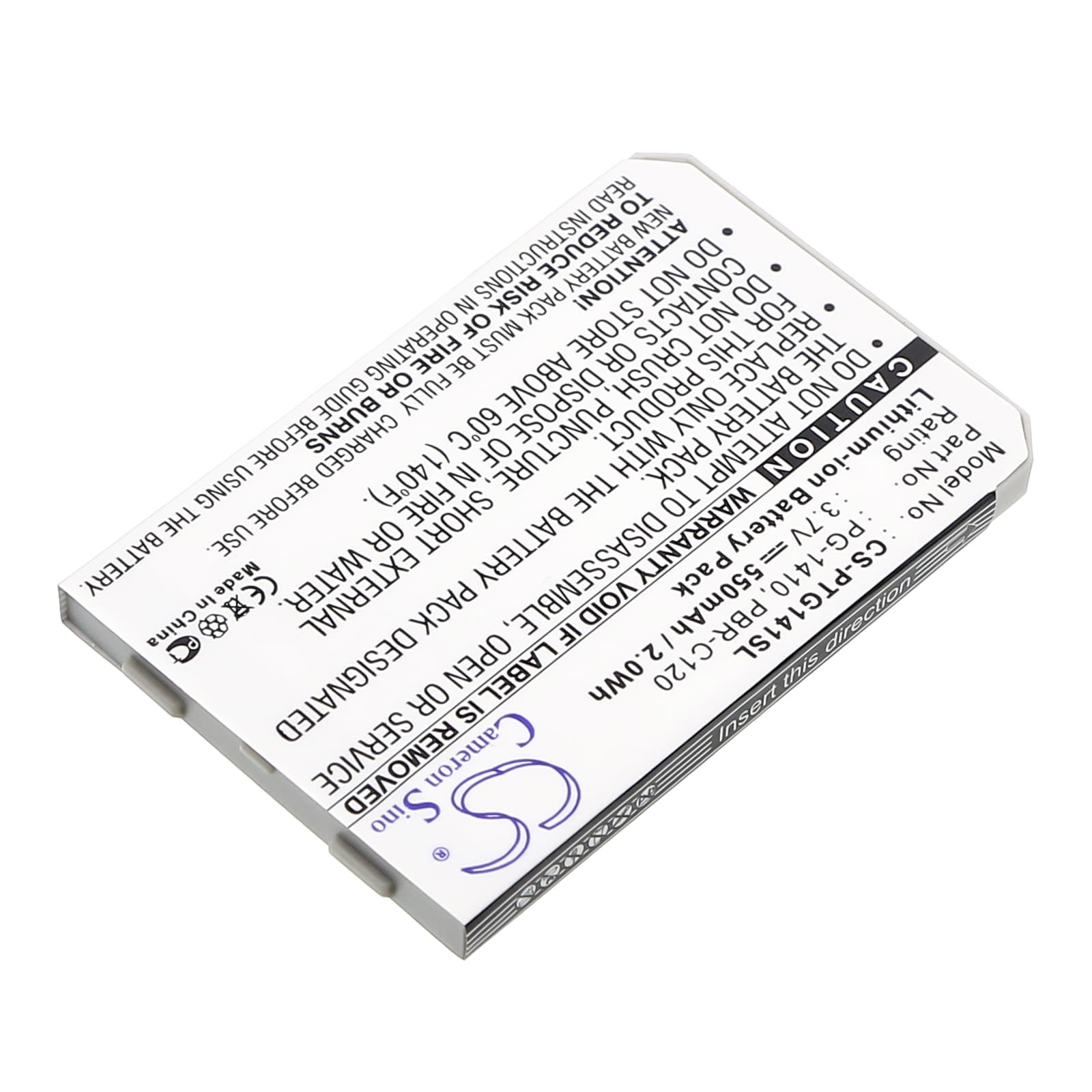 Batteri til mobiltelefon, smarttelefon for Pantech PG-1410, PG-C120, C120