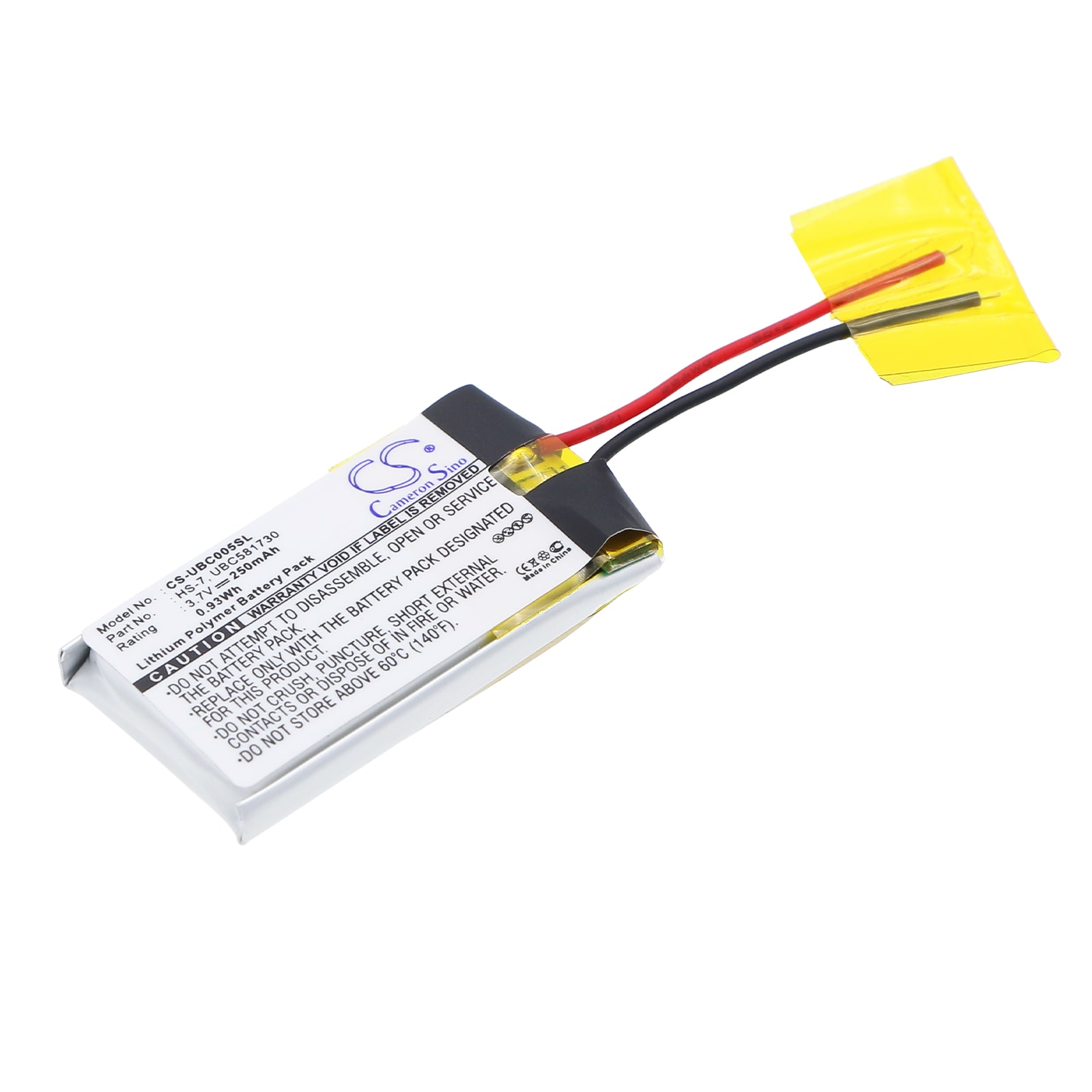 Batteri til trådløst headset for Ultralife UBC005, UBP005, UBC581730