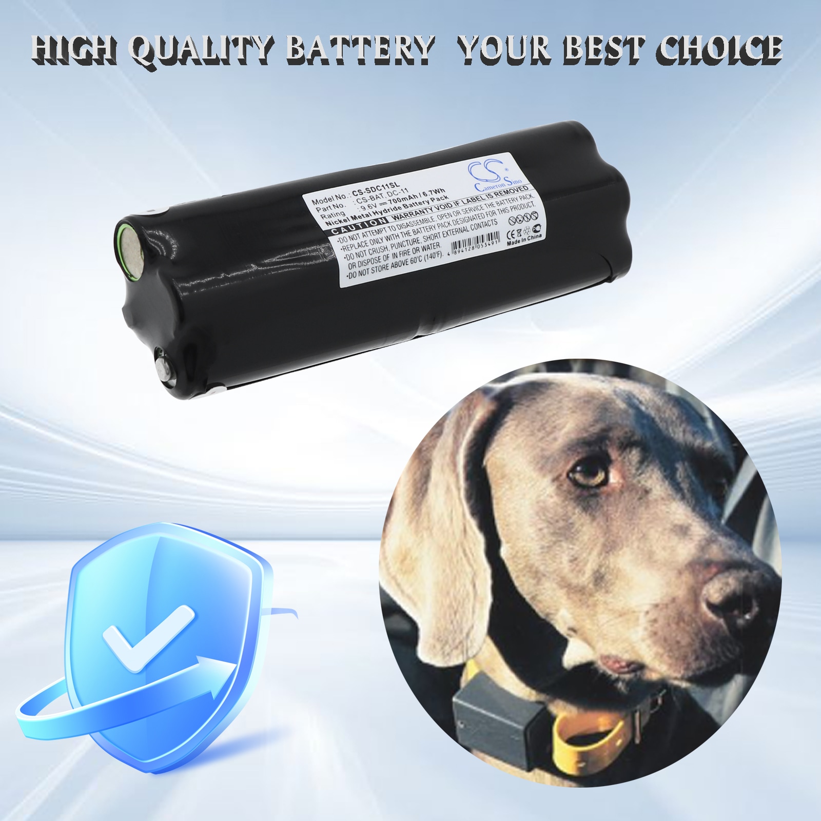 Batteri til hundehalsbånd for Innotek 1000005-1, CS-16000, CS-16000TT m.fl.