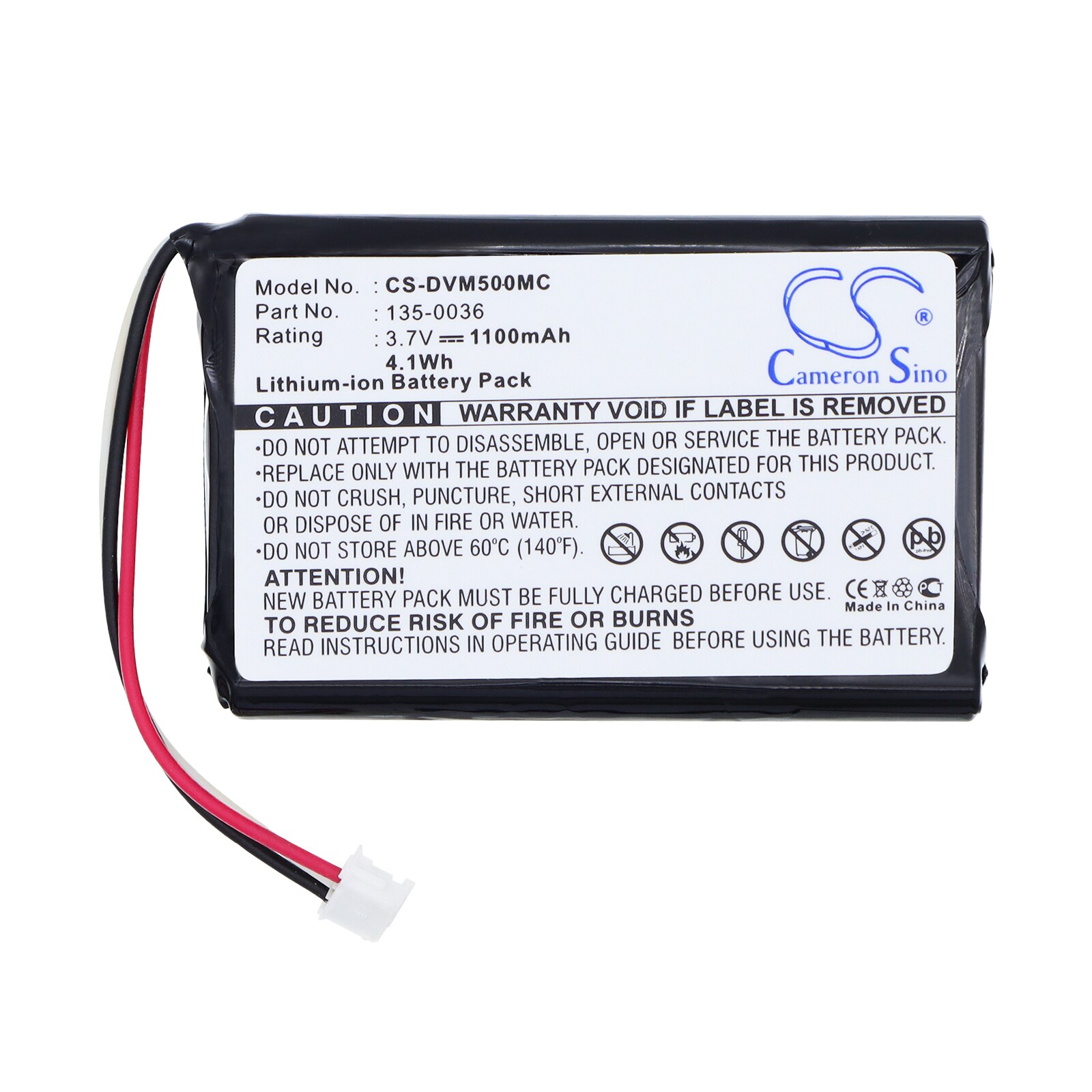 Batteri til kamera for Digital Ally DVM-500PL, DVM-750, DV-500ULTRA m.fl.
