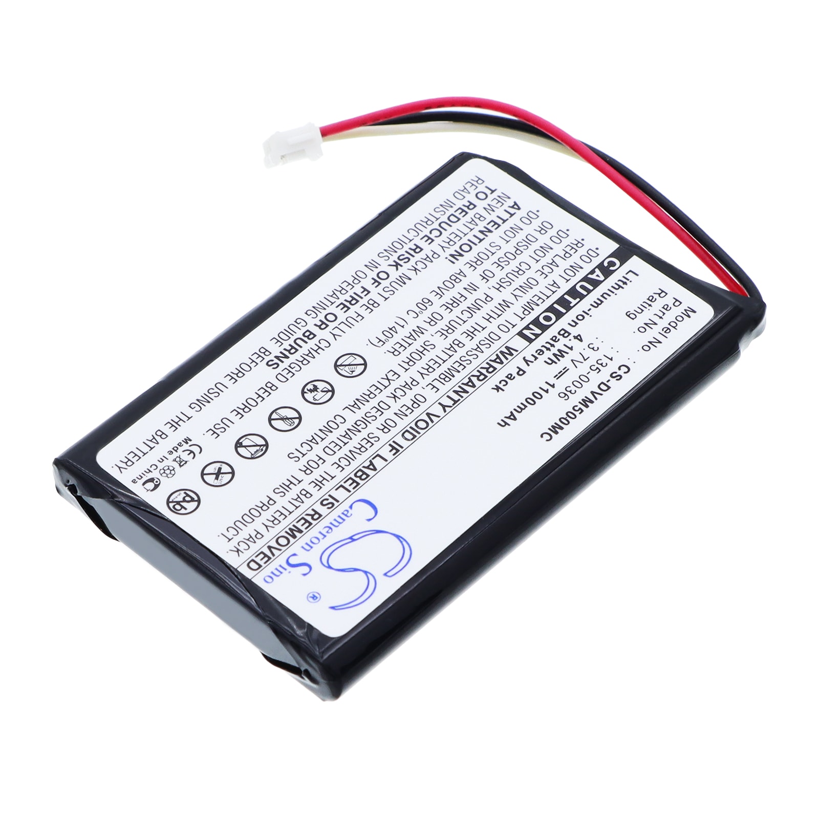 Batteri til kamera for Digital Ally DVM-500PL, DVM-750, DV-500ULTRA m.fl.