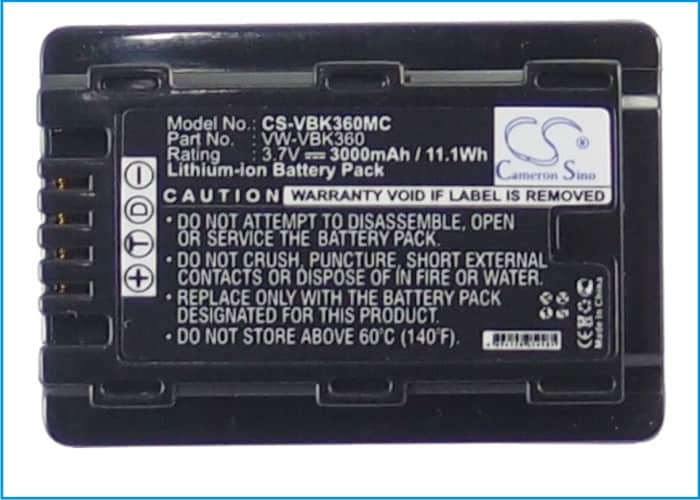 Batteri til kamera for Panasonic SDR-H85, SDR-T55, SDR-T50 m.fl.