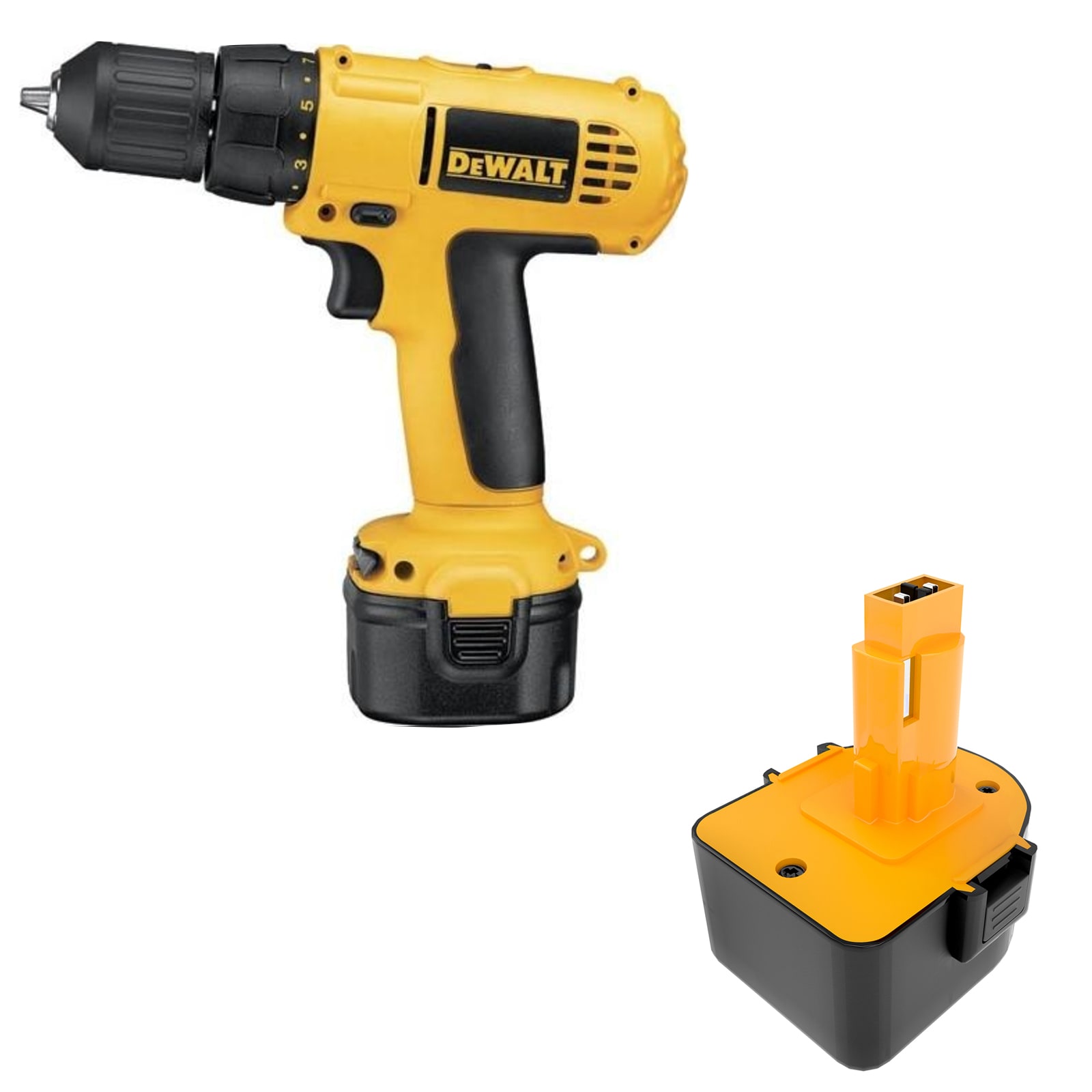 Batteri til elektriske verktøy for DeWalt 2802K, 2812B, 2812K m.fl.