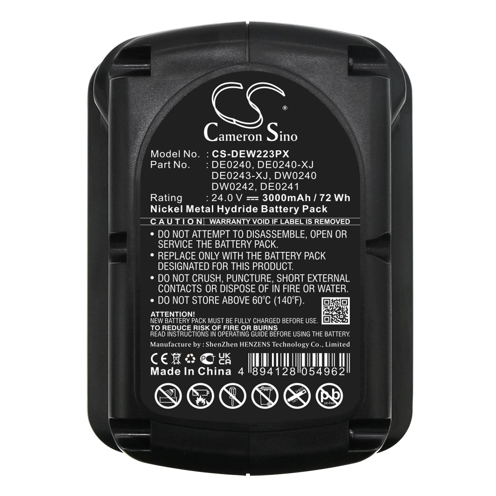 Batteri til elektriske verktøy for DeWalt DC222KA, DC222KB, DC223KA m.fl.