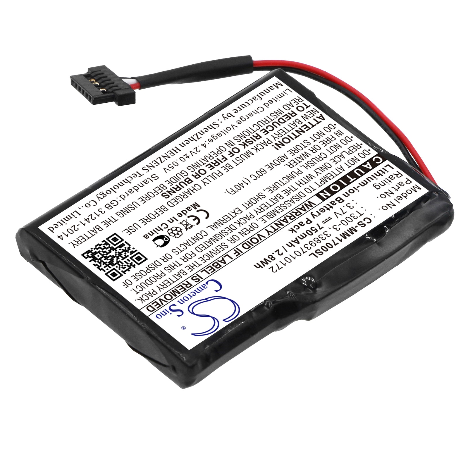 Batteri til GP, navigasjonssystem for Magellan Maestro 1700