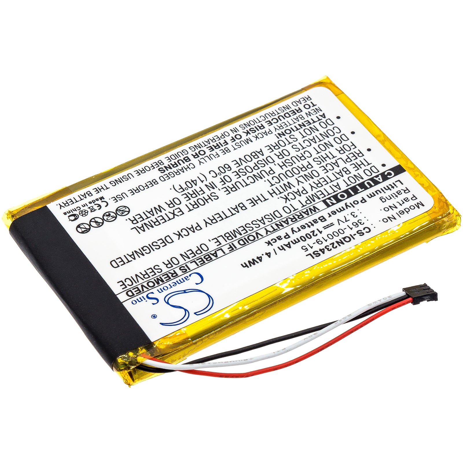 Batteri til GPS, navigasjonssystem for Garmin Nulink 2340, Nulink 2390