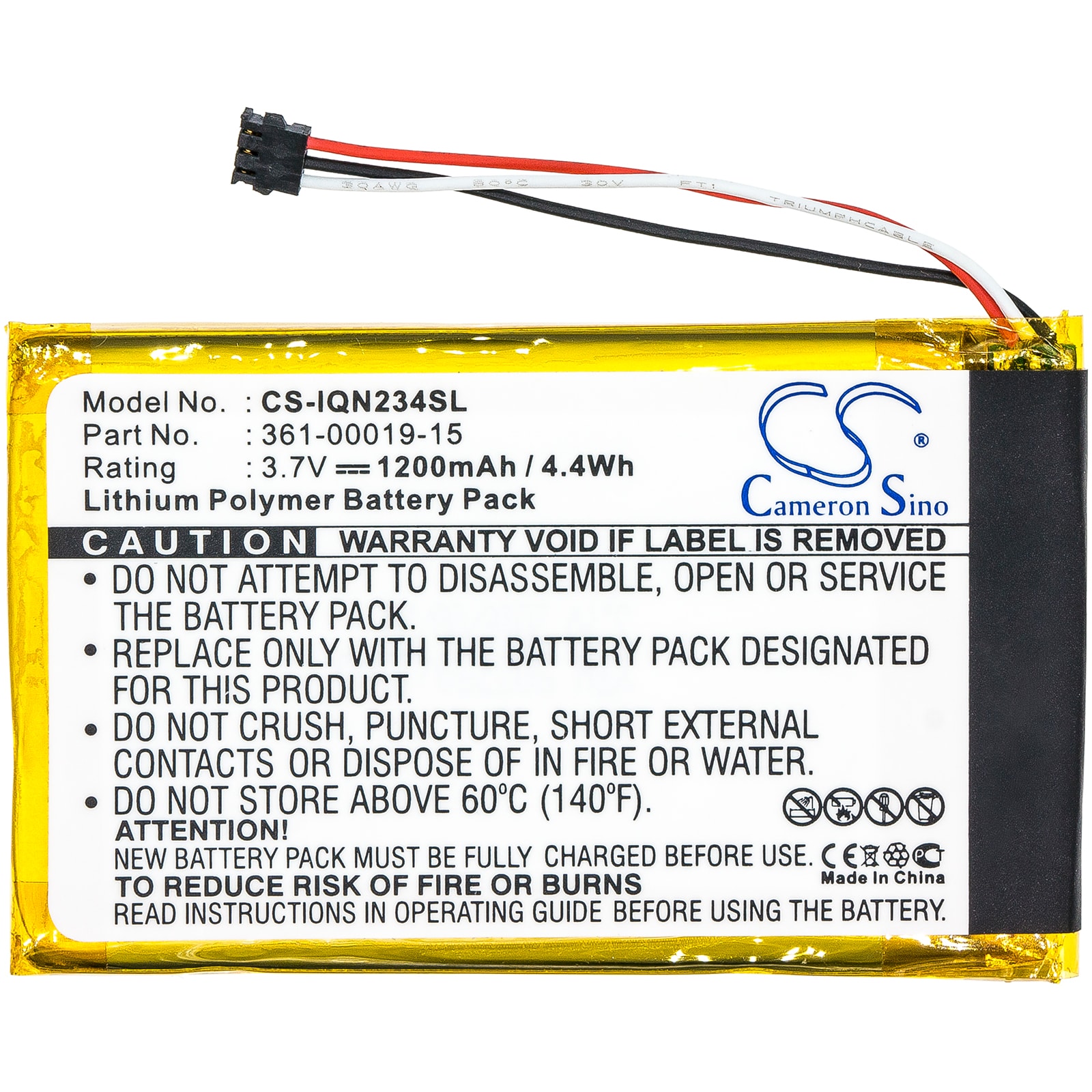 Batteri til GPS, navigasjonssystem for Garmin Nulink 2340, Nulink 2390