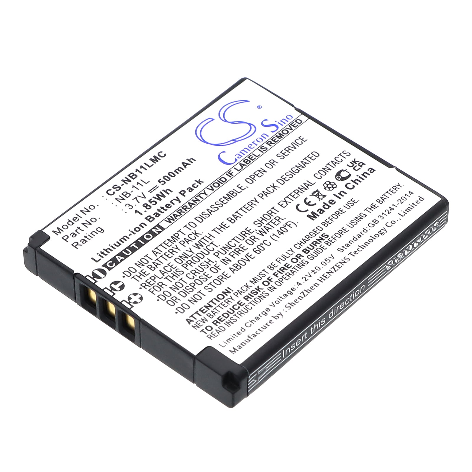 Batteri til kamera for Canon IXUS 125HS, IXUS 240HS, PowerShot A2300 m.fl.