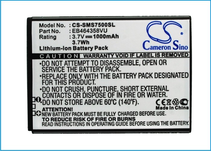 Batteri til mobiltelefon, smarttelefon for Samsung GT-S7500, Galaxy Ace Plus, GT-S6500 m.fl.