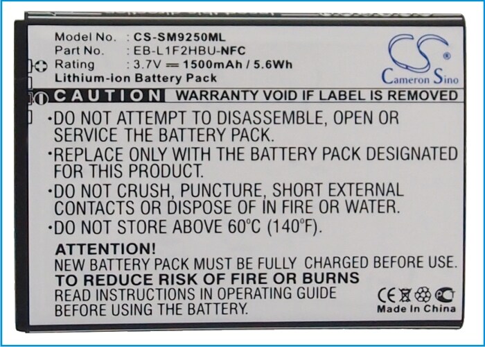 Batteri til mobiltelefon, smarttelefon for Samsung GT-i9250, Nexus Prime, Galaxy Nexus