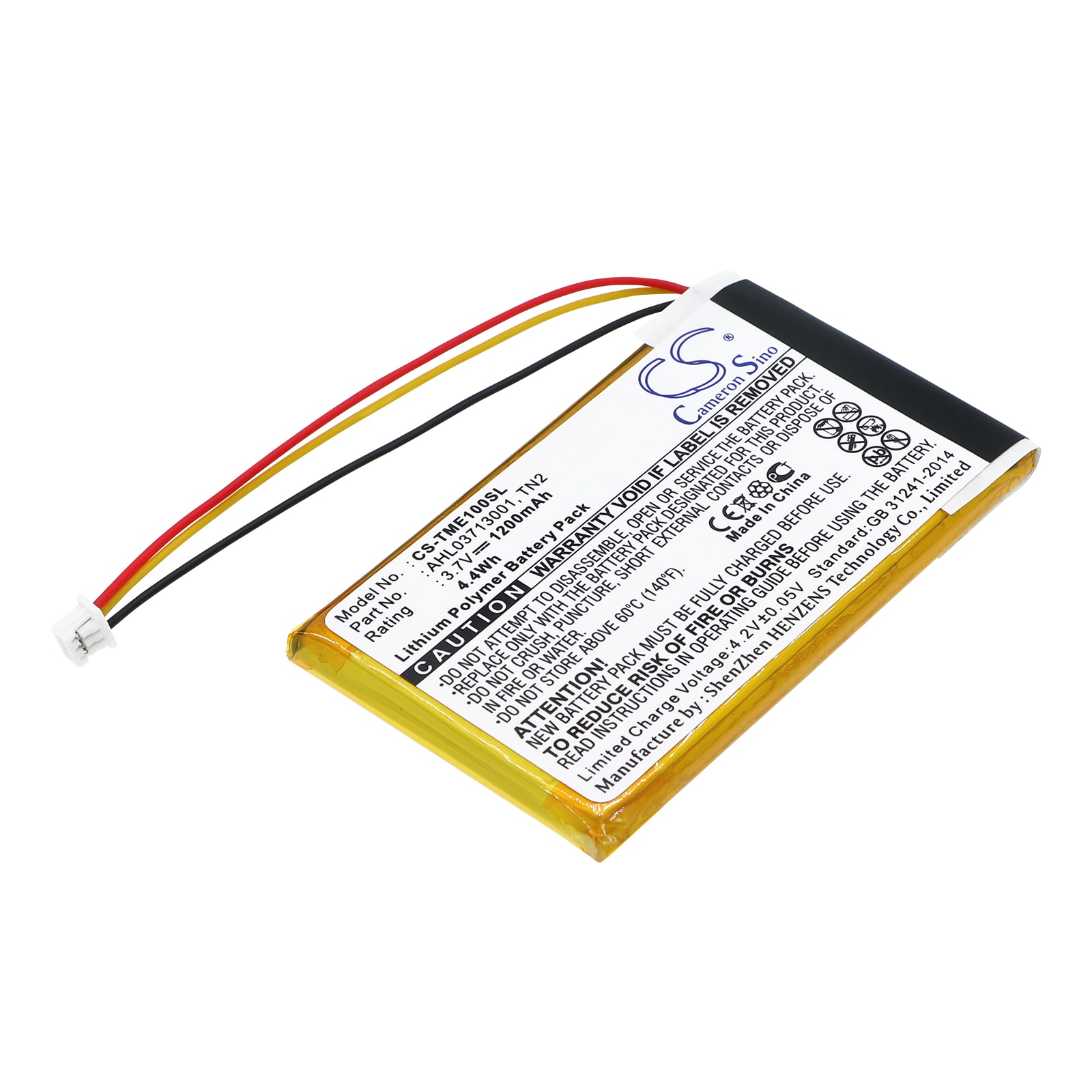 Batteri til GPS, navigasjonssystem for TomTom Eclipse, AVN4430, TNS410