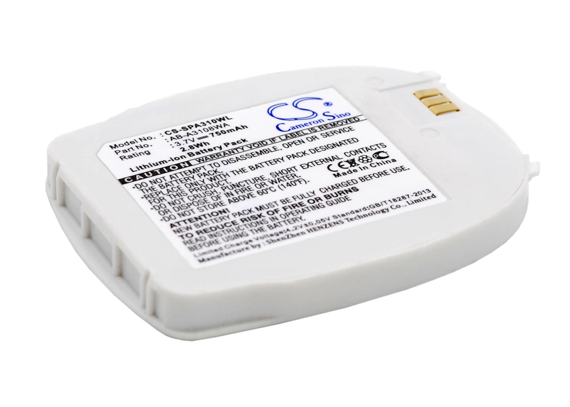 Batteri til mobiltelefon, smarttelefon for Samsung SPH-A310