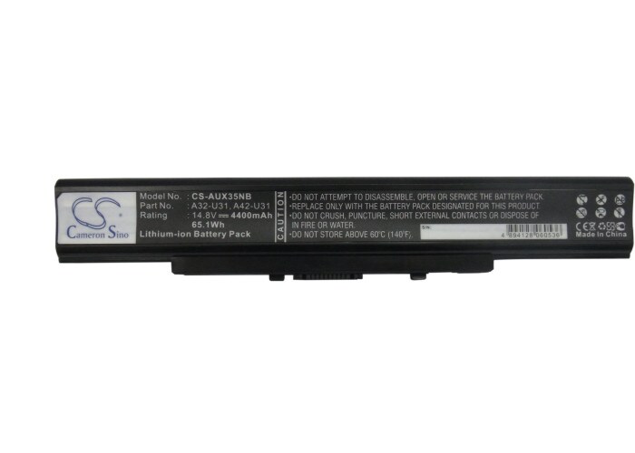 Batteri til bærbar PC, Notatbok for Asus U31, U31E, U31F m.fl.