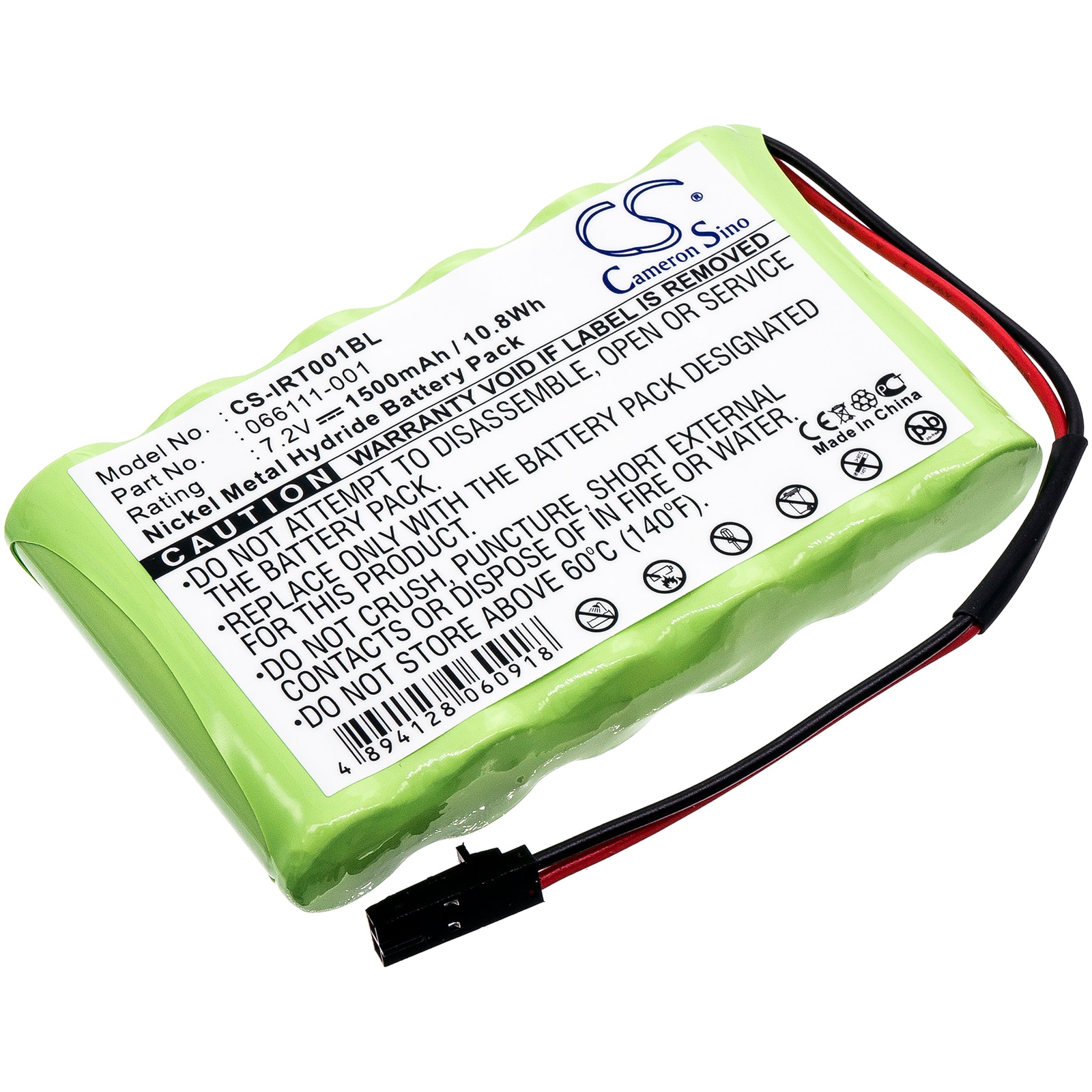 Batteri til strekkodeleser for Intermec 066111-001