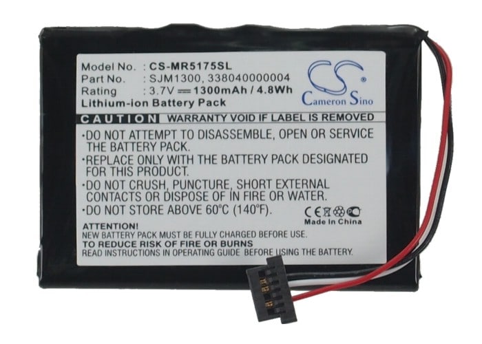 Batteri til GPS, navigasjonssystem for Magellan RoadMate 5175TLM, RoadMate 5175-LM