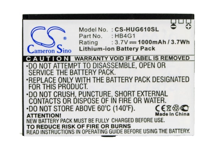 Batteri til mobiltelefon, smarttelefon for Huawei G6610, G6610v, Para Claro