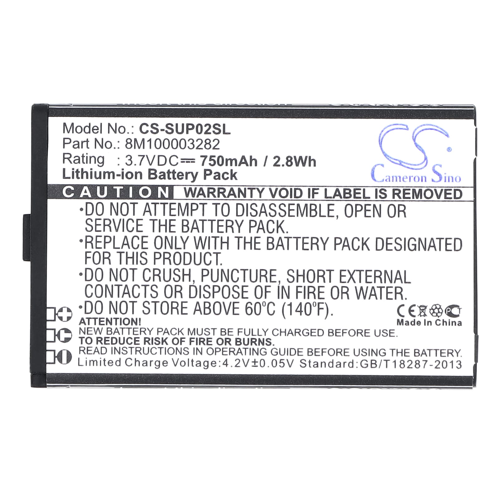 Batteri til GPS, navigasjonssystem for Callaway uPro MX+, uPro MX, uPro G1 m.fl.