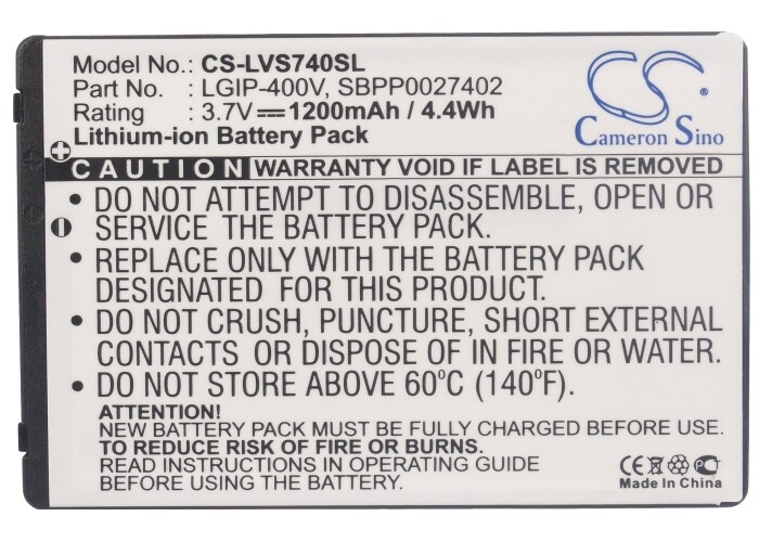 Batteri til mobiltelefon, smarttelefon for Verizon VS740, VS750, Ally VS740 m.fl.