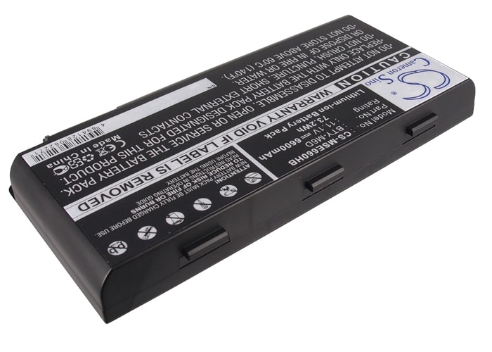 Batteri til bærbar PC, bærbar PC for MSI GX780R, GX780R-i548LW7P, GX780R-024CS m.fl.