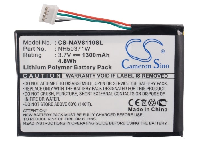 Batteri til GP, navigasjonssystem for Navigon 81xx, 8110, 8310