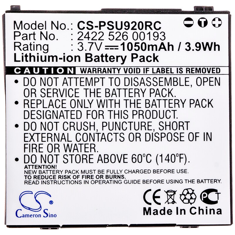 Batteri til fjernkontroll for Philips Pronto TSU-9200, Pronto TSU9200/37, TSU9200 m.fl.