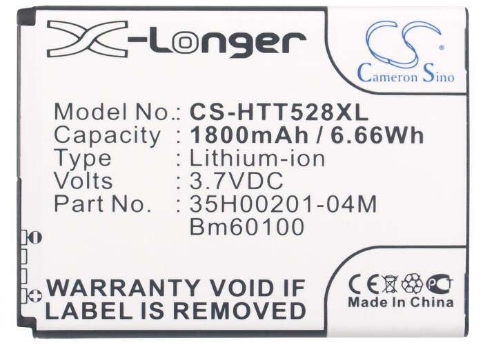Batteri til mobiltelefon, smarttelefon for HTC One ST, One SU, One SC m.fl.
