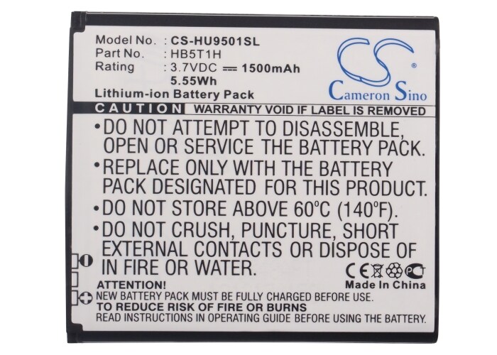 Batteri til mobiltelefon, smarttelefon for Huawei Ascend D LTE, U9501L, Ascend D m.fl.