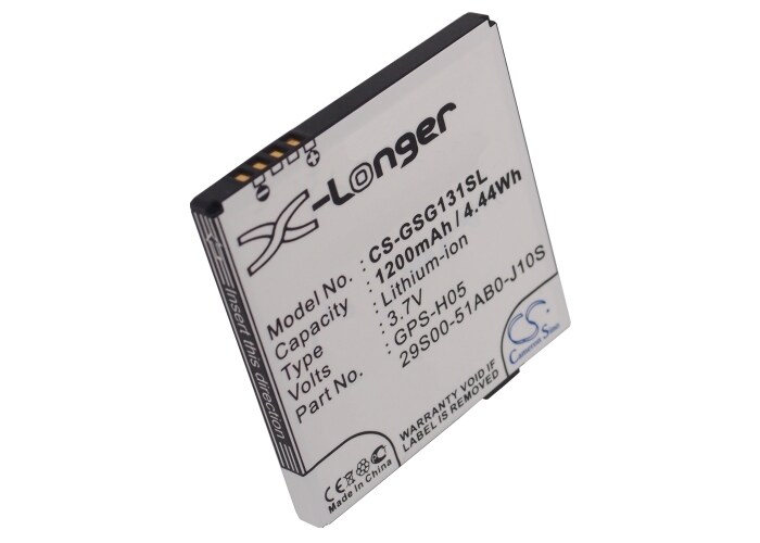 Batteri til mobiltelefon, smarttelefon for GSmart G1310, G1315, G1317 m.fl.