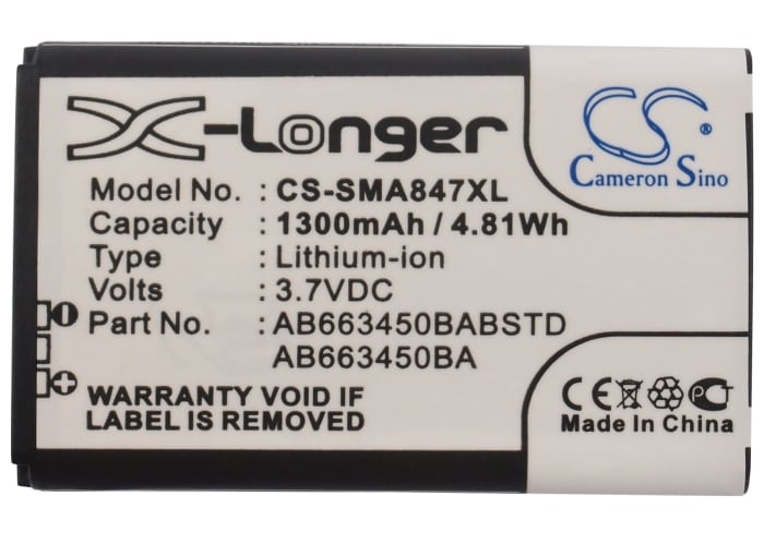 Batteri til mobiltelefon, smarttelefon for Samsung SGH-A847, Rugby II, Rugby II A847 m.fl.