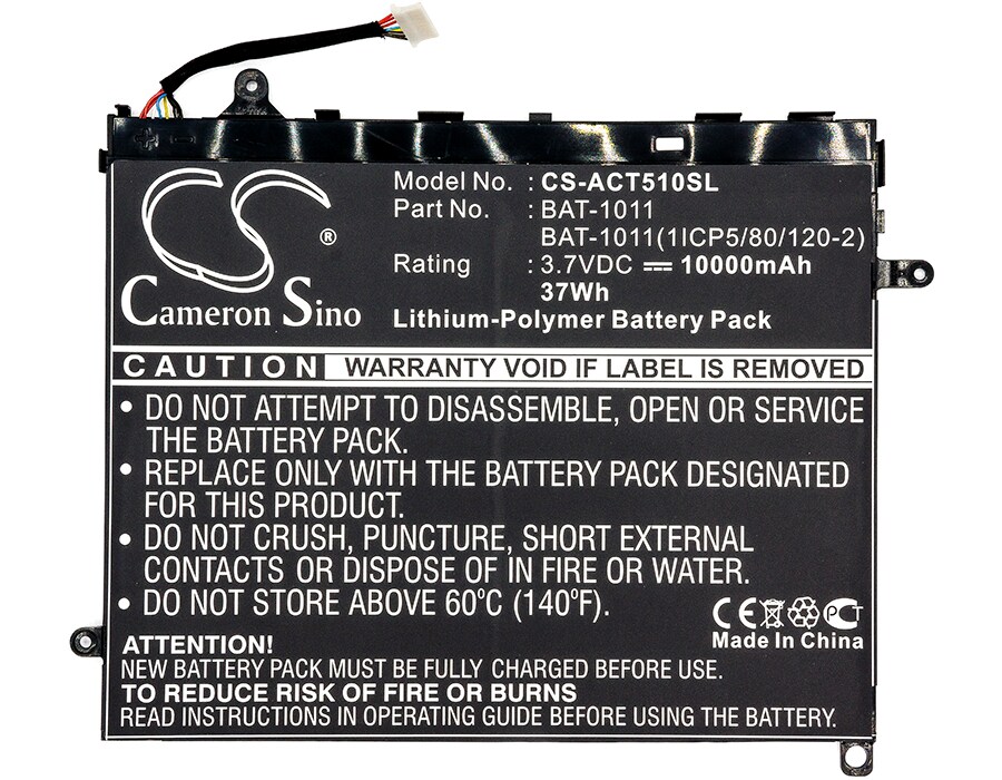 Batteri til nettbrett for Acer Iconia Tab A510, Iconia Tab A700, Iconia Tab A710 m.fl.