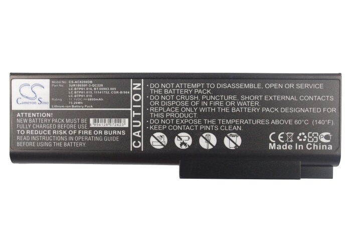 Batteri til bærbar PC, Acer Ferrari 5005WLMi, Ferrari 5000 m.fl.
