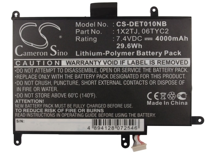 Batteri til bærbar PC, Dell Latitude ST, Latitude ST-LST01