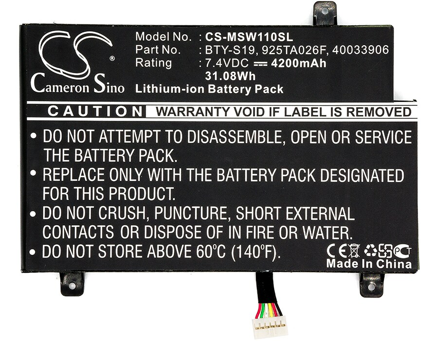 Batteri til nettbrett for MSI Windpad 110, Windpad 110w, WindPad 110W-014US