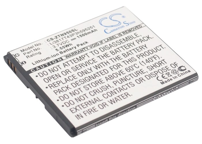 Batteri til mobiltelefon, smarttelefon for ZTE N9500, Flash, U808 m.fl.