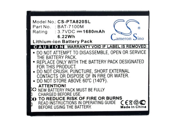 Batteri til mobiltelefon, smarttelefon for Sky A820L, A800S, A810K m.fl.