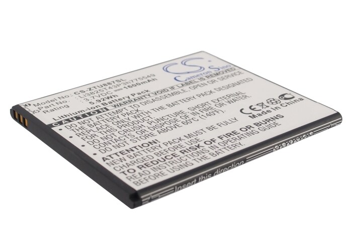 Batteri til mobiltelefon, smarttelefon for ZTE U887