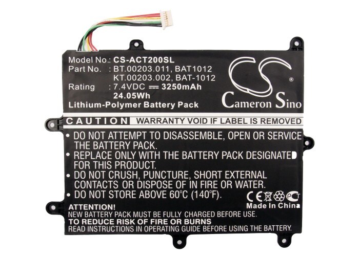 Batteri til nettbrett for Acer Iconia Tab A200, Iconia Tab A210