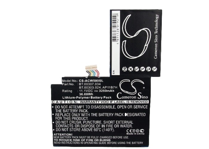 Batteri til nettbrett for Acer Iconia Tab W500, Iconia W500P, Iconia Tab W501
