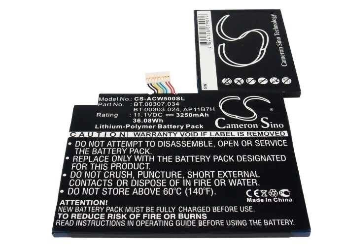 Batteri til nettbrett for Acer Iconia Tab W500, Iconia W500P, Iconia Tab W501