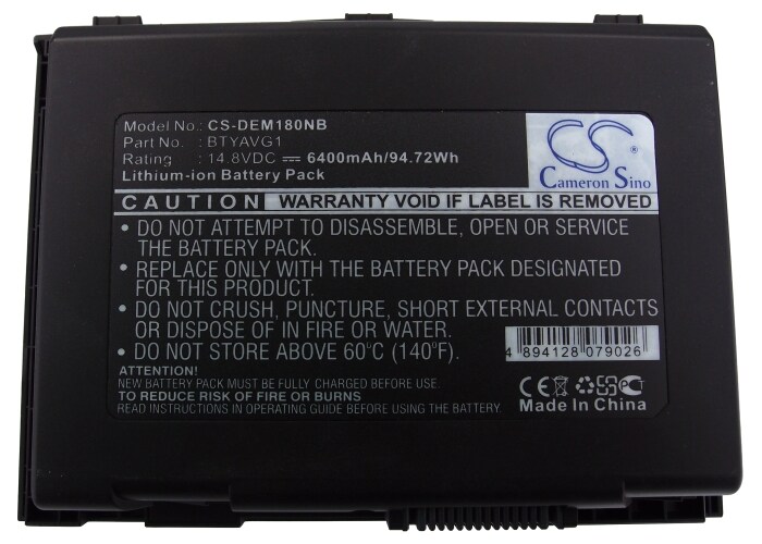Batteri til bærbar PC, notatbok til Dell Alienware M18x, Alienware M18x R1 m.fl.
