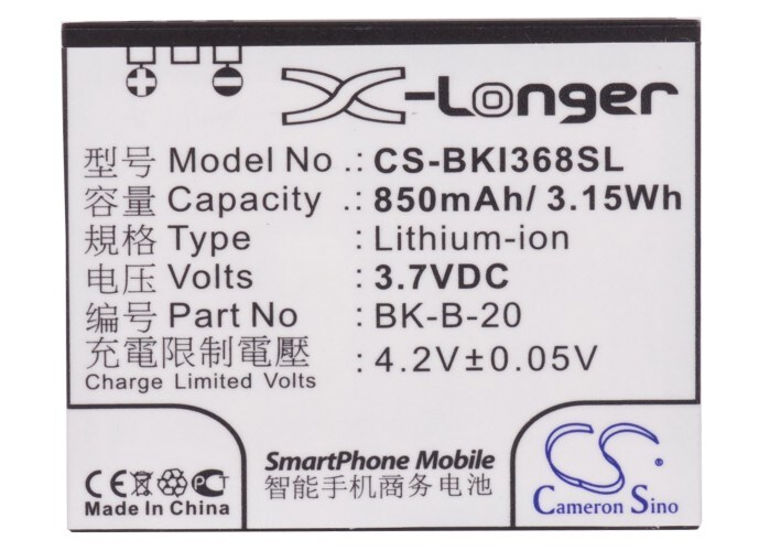 Batteri til mobiltelefon, smarttelefon for BBK i389, i388, i368