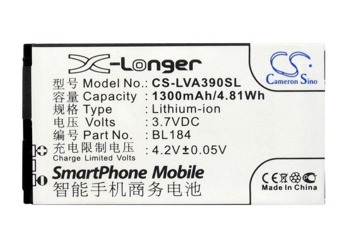 Batteri til mobiltelefon, smarttelefon for Lenovo A390e