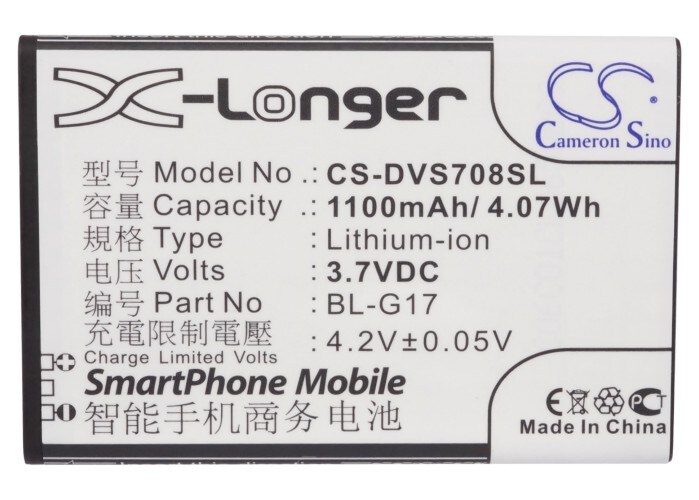 Batteri til mobiltelefon, smarttelefon for DOOV S708, IEva D708, S908