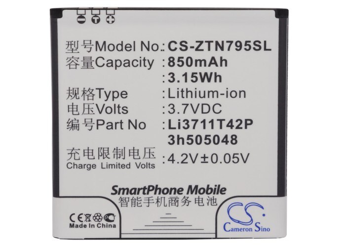 Batteri til mobiltelefon, smarttelefon for ZTE U791, N795