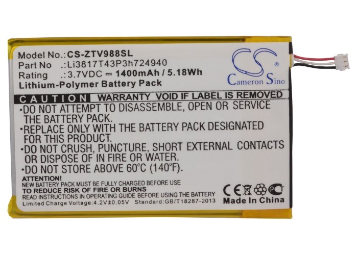 Batteri til mobiltelefon, smarttelefon for NET10 Paragon, Paragon 4G, NTZEZ753G3P5P m.fl.