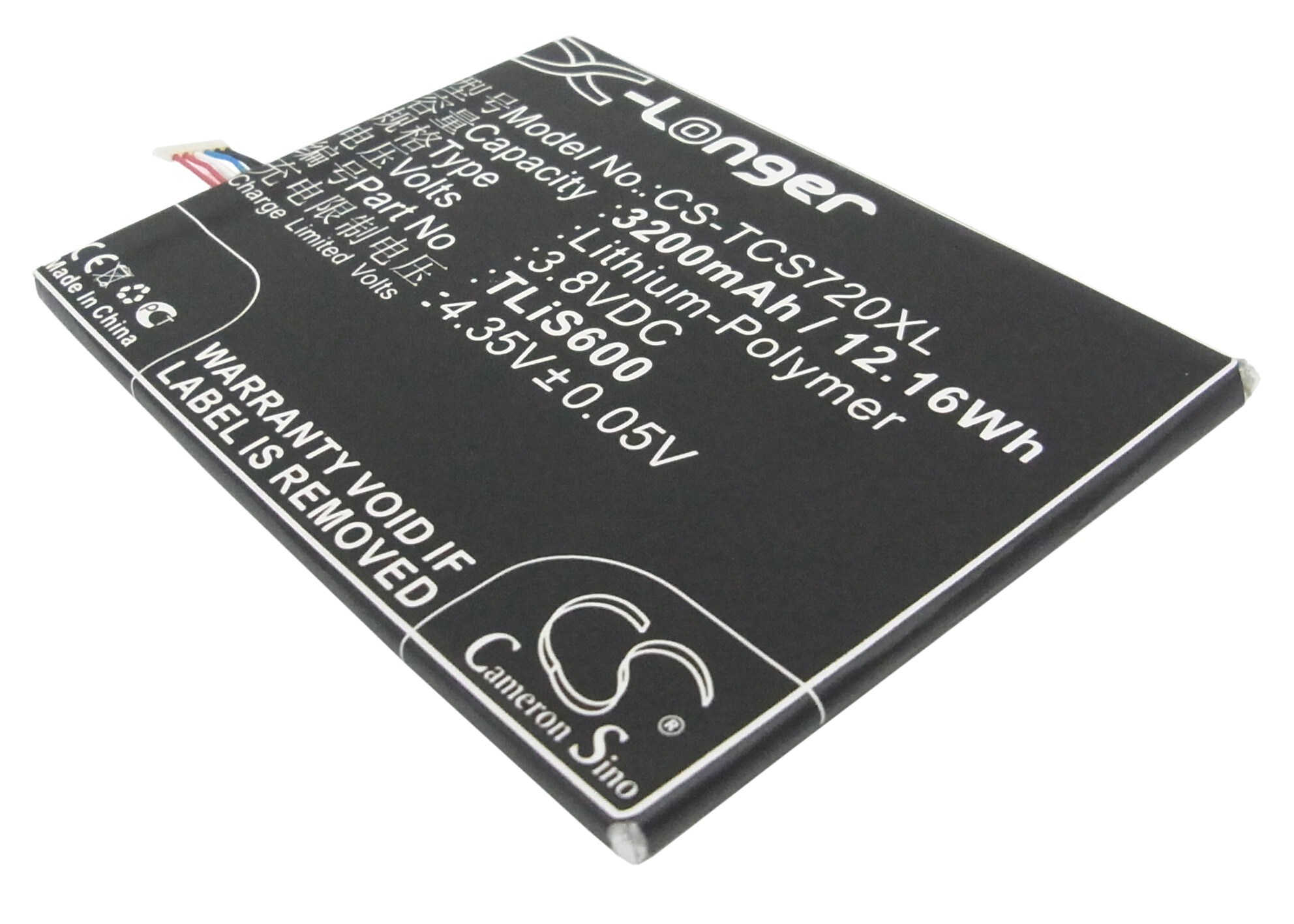 Batteri til mobiltelefon, smarttelefon for Alcatel One Touch Flash, OT-6042, OT-6042D