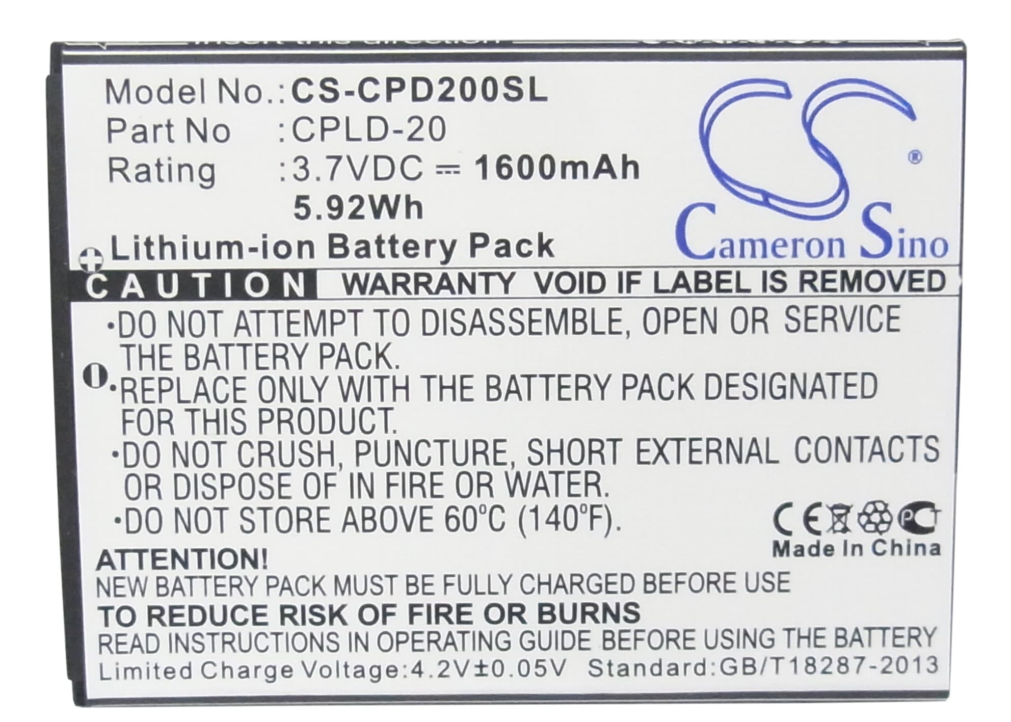 Batteri til mobiltelefon, smarttelefon for Coolpad 8730, 8736, 8920
